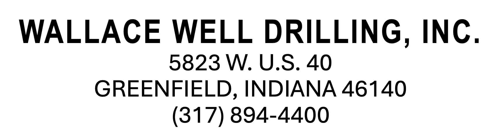Wallace Well Drilling Logo Image of Wallace Well Drilling logo, Greenfield Indiana