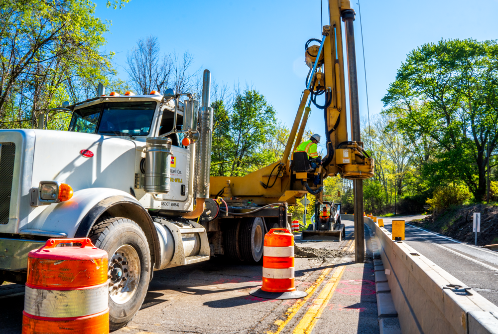 C&J Well bucket drill rig helps Morphey Construction on SR 46