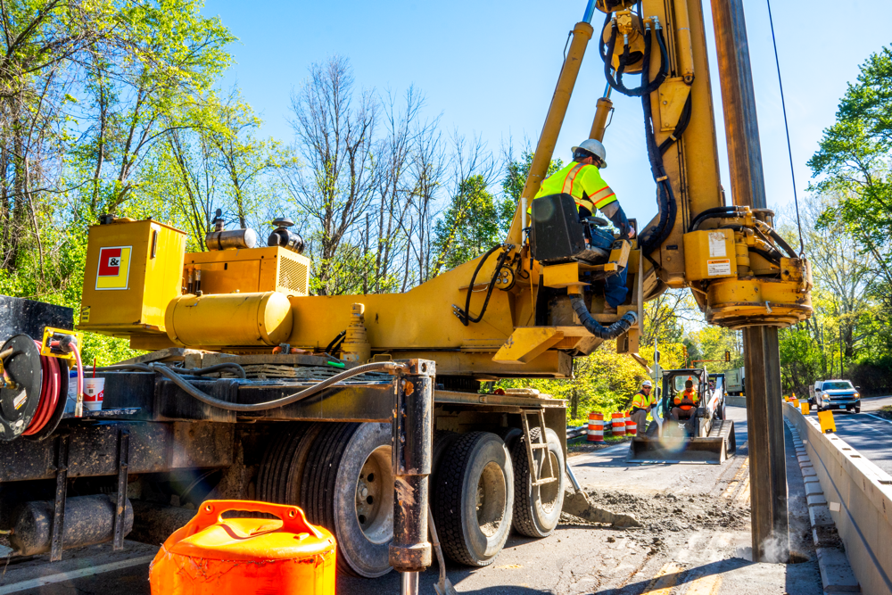 C&J Well Co bucket rig drill on SR46